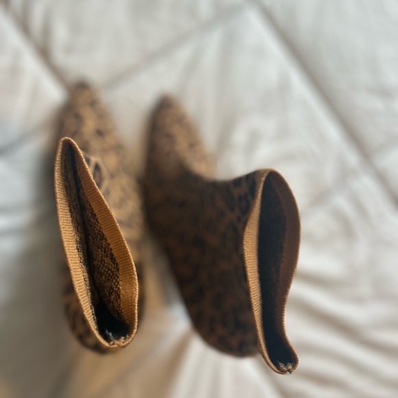 Cheetah print heeled ankle sock boots - Picture 7 of 7